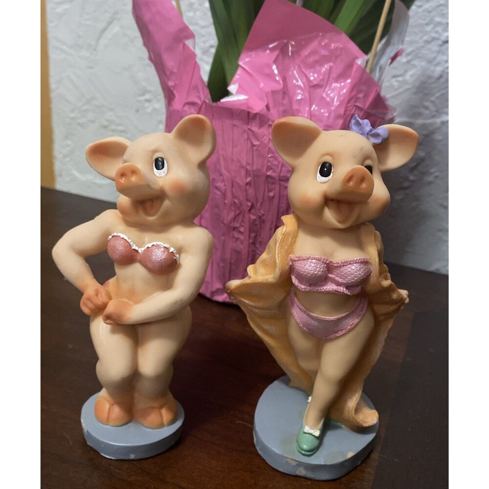 Anthropomorphic Fancy Pig Peoplelike Figures